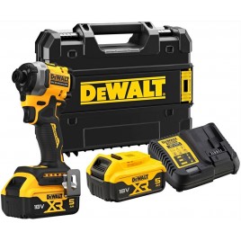 DeWALT DCF850P2T Aku zakrętarka udarowa 1/4" (205Nm/18V/2x5,0Ah) Tstak