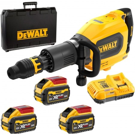 DeWALT DCH911X3 Akumulatorowy młot wyburzeniowy SDS-Max FlexVolt (27J/54V/3x9,0Ah) walizka DeWALT DCH911X3 Akumulatorowy młot wyburzeniowy SDS-Max FlexVolt (27J/54V/3x9,0Ah) walizka