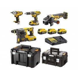 DeWALT DCK428P3T Zestaw narzędzi (DCD796+DCH273+DCG405+DCF894+3x 18V/5,0Ah) 2xTstak