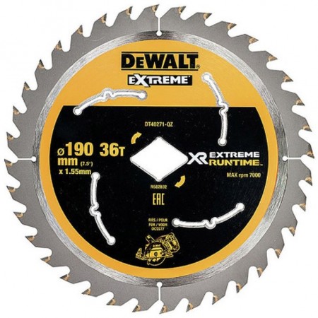 DeWALT DT40271 Tarcza pilarska 190mm 36zęby