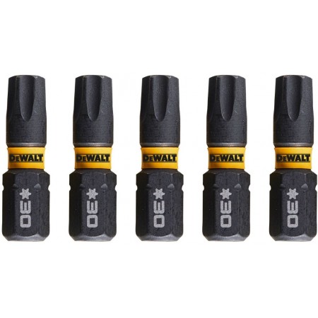 DeWALT DT7384T Końcówki wkrętarskie T30 x 25 mm - 5 szt. DeWALT DT7384T Końcówki wkrętarskie T30 x 25 mm - 5 szt.