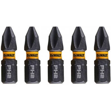 DeWALT DT7994T Końcówki wkrętarskie PH2 25 mm, 5 szt. DeWALT DT7994T Końcówki wkrętarskie PH2 25 mm, 5 szt.