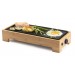 DOMO Bamboo Style Elektryczny grill stołowy Plancha (36x14cm/1000W) DO9270G