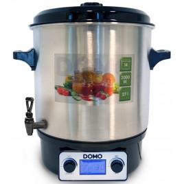 DOMO Warnik do zaprawiania i grzanych napojów ze stali nierdzewnej z LCD, 27l, 2DO42325PC