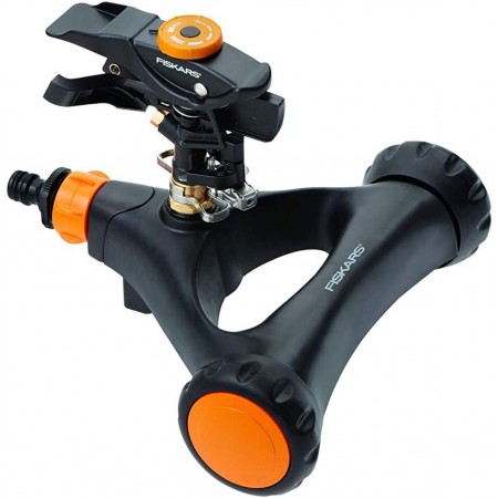 Fiskars Zraszacz pulsacyjny, metalowy na kółkach 1023656 Fiskars Zraszacz pulsacyjny, metalowy na kółkach 1023656