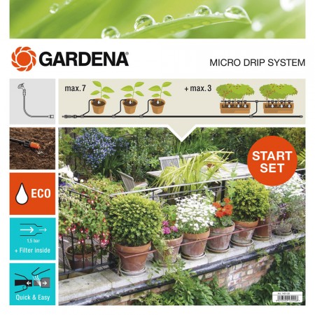GARDENA mds-zestaw startowy do nawadniania roślin doniczkowych M ze sterownikiem 13002-20