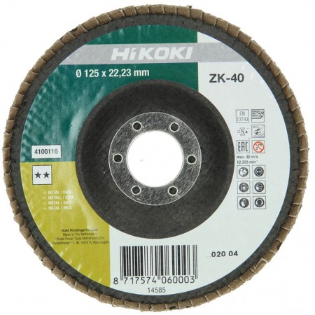 HiKOKI 4100116 Tarcza listkowa 125x22, 23mm, K40