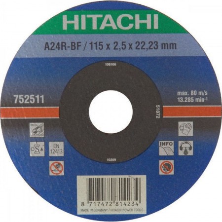 HiKOKI 752511 Tarcza do cięcia metalu 115x22,23x2,5mm