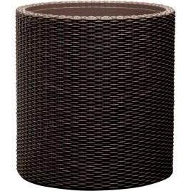 KETER SMALL CYLINDER Doniczka, 28 x 28 x 28,3 cm, rattan, brązowa 17197833