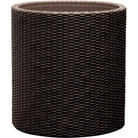 KETER SMALL CYLINDER Doniczka, 28 x 28 x 28,3 cm, rattan, brązowa 17197833