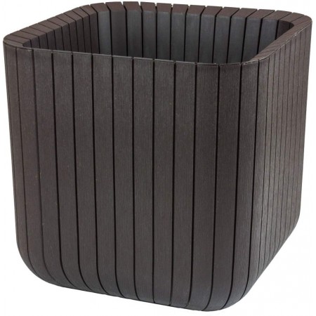 KETER CUBE PLANTER L Doniczka, 39,5 x 39,5 x 39,5 cm, brązowa 17201220