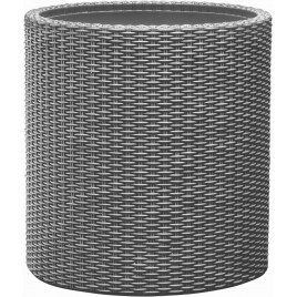 KETER LARGE CYLINDER Doniczka, 43,7 x 43,7 x 44,3 cm, rattan, srebrny szary 17197837