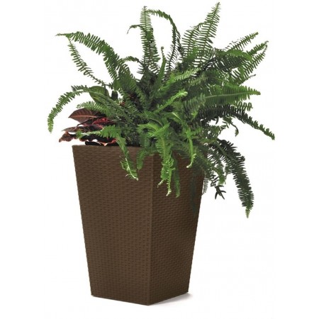 KETER RATTAN PLANTER S 23,6L Mała doniczka rattanowa, 28,5 x 43,5 cm, brązowa 17192300