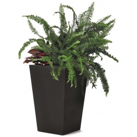 KETER RATTAN PLANTER S 23,6L Mała doniczka rattanowa, 28,5 x 43,5 cm, antracyt 17192300