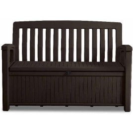 KETER PATIO BENCH 227L Ławka ogrodowa z pojemnikiem 138,6 x 63,5 x 88 cm, brązowa 17202690