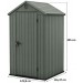 KETER DARWIN 4 x 4 Domek ogrodowy, 125,8 x 116,37 x 205 cm, zielony 17212741