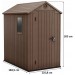 KETER DARWIN 4 x 6 Domek ogrodowy, 125,8 x 184,5 x 205 cm, brązowy 17209417