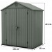 KETER DARWIN 6 x 4 Domek ogrodowy, 190 x 121 x 221 cm, szary 17210351