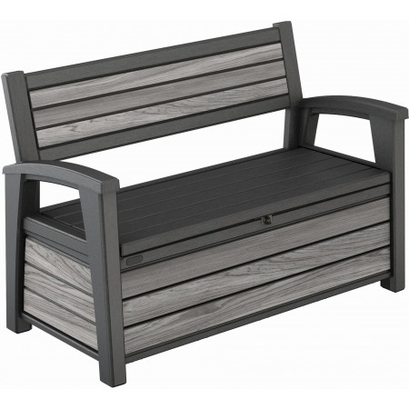 KETER DECO GARDEN BENCH 227L Ławka ogrodowa, 133 x 61 x 89 cm, szary 17213853
