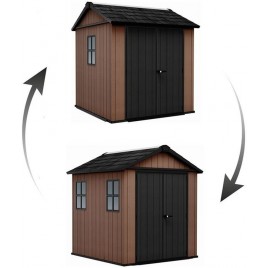 KETER NEWTON PLUS WIDE 7 x 7,5 Domek ogrodowy, 230 x 224 x 246 cm, brązowy 17212878