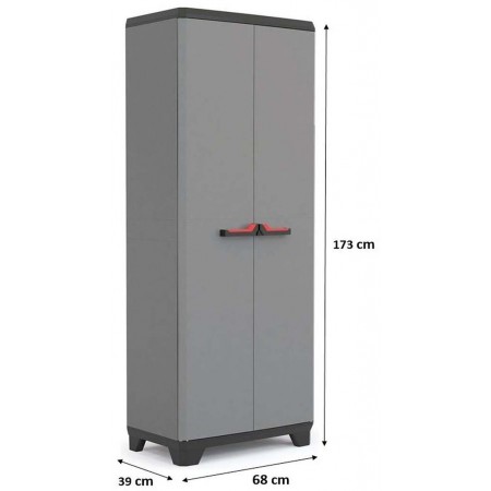 KIS STILO HIGH Szafka ogrodowa 68x39x173cm ciemny szary/czarny