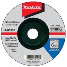 Makita A-80933 Tarcza szlifierska 125x6x22mm do metalu