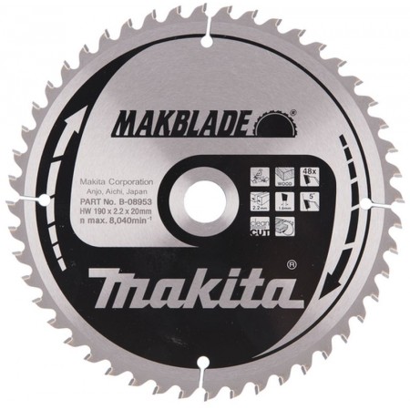 Makita B-08953 Tarcza tnąca Makblade 190x20mm 48Z