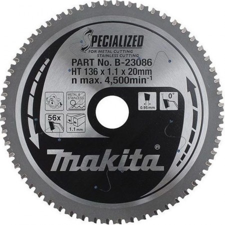 Makita B-23363 Tarcza tnąca do metalu 185x30mm 56Z