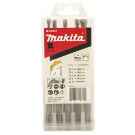 Makita B-57037 SDS-plus D Zestaw wierteł 5,5–10 mm, 5 szt.