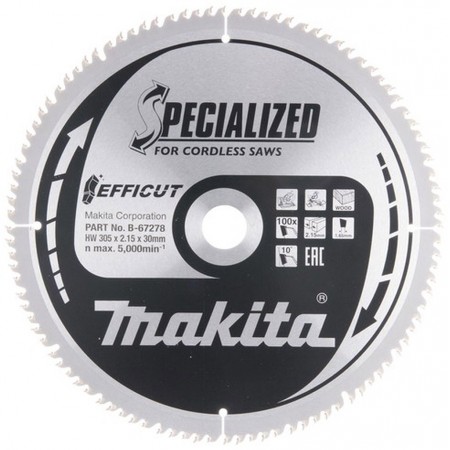 Makita B-67278 Efficut Tarcza tnąca do drewna 305x30mm 100Z