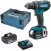 Makita DDF482RFJ Akumulatorowa Wiertarko-wkrętarka Li-ion Li-ion (2x3,0Ah/18V) Makpac 2