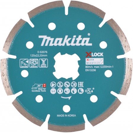 Makita E-02076 X-LOCK Tarcza diamentowa 125x22,23mm