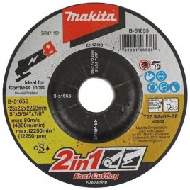 Makita B-51655 Tarcza szlifierska 2 w1, 125x2.0x22.23 mm