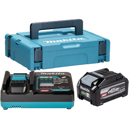 Makita Zestaw zasilający Li-ion XGT 40V 1xBL4040F+DC40RA+Makpac 1915D9-2 Makita Zestaw zasilający Li-ion XGT 40V 1xBL4040F+DC40RA+Makpac 1915D9-2