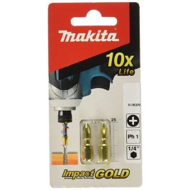 Makita B-28329 Impact Gold Końcówka wkrętakowa skrętna bit PH1, 1/4, 25mm/2szt
