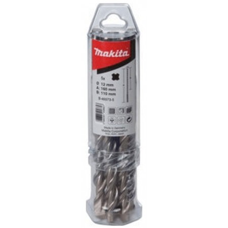 Makita B-47569-5 Wiertła 2-ostrzowe do betonu V-PLUS SDS PLUS 10x210mm, 10szt