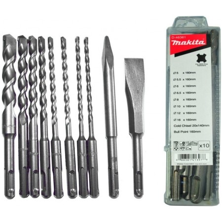 Makita D-46361 Zestaw wierteł i dłut sds-plus 10szt.