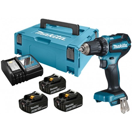 Makita DDF485RF3J Wiertarko-wkrętarka akumulatorowa Li-ion LXT, 3x 18V/3,0 Ah, Makpac