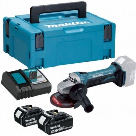 Makita DGA452RTJ Akumulatorowa szlifierka kątowa 115 mm LXT (2x5,0Ah/18V) Makpac