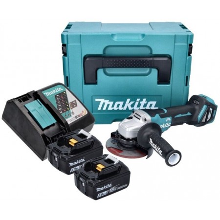 Makita DGA515RTJ Akumulatora szlifierka kątowa 125mm Li-ion (18V/2x 5,0 Ah) Makpac Makita DGA515RTJ Akumulatora szlifierka kątowa 125mm Li-ion (18V/2x 5,0 Ah) Makpac
