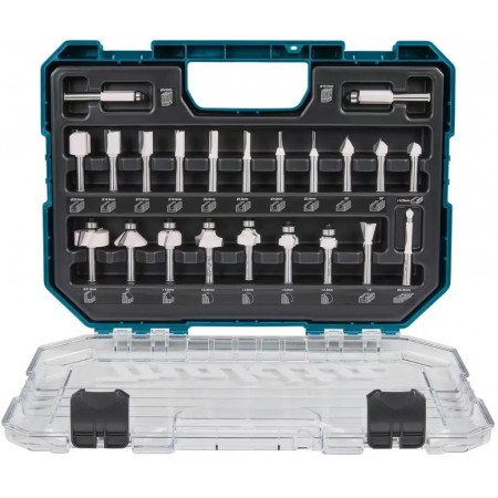 Makita D-74778 Zestaw frezów trzpieniowych uniwersalnych, 22 szt., 8mm, walizka Makita D-74778 Zestaw frezów trzpieniowych uniwersalnych, 22 szt., 8mm, walizka
