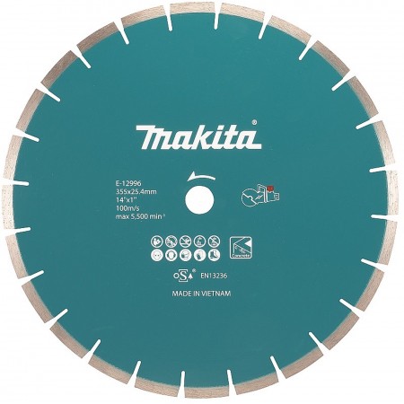 Makita E-12996 Diamentowa tarcza tnąca 355x25,4mm