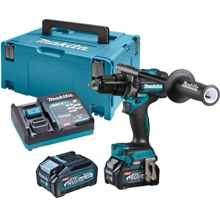 Makita HP001GM201 Wiertarko-wkrętarka udarowa 2-biegowa akumulatorowa 2x40V/4,0Ah, Makpac