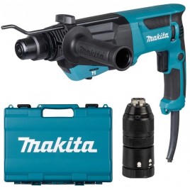 Makita HR2670FT Młotowiertarka z opcją kucia SDS-Plus (800W/3,0J)+Walizka