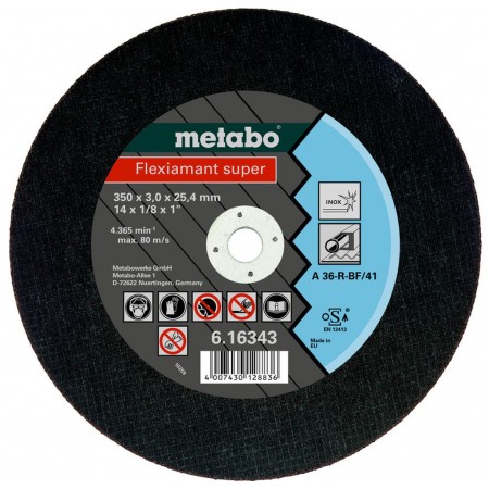 Metabo 616343000 Flexiamant super Tarcza tnąca, do stali nierdzewnej /stali 350x3,0x25,4