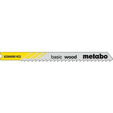 Metabo 623945000 „Basic wood" 5 u-Brzeszczotów do wyrzynarek, 74/3,0 mm