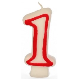PAPSTAR świeczka urodzinowa „1“, 7,3 cm, 4430101