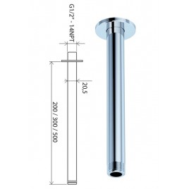 RAVAK 705.00 ramię sufitowe do deszczownicy 50 cm X07P180