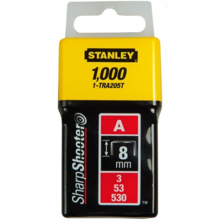 Stanley 1-TRA205T Zszywki typ A 5/53/530, 8mm, 1000 sztuk