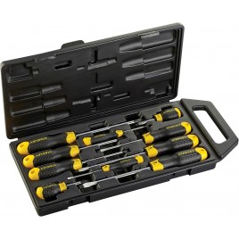 Stanley 2-65-005 CushionGrip Zestaw wkrętaków płaskich i Phillips, 10 sztuk